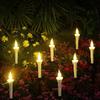 4/6pcs Halloween Solar Candle Lights 2 in 1 Ground Lamp Decorative Desktop Candle Lamp  Outdoors