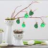 12 Pieces Valentines Day Ornaments for Tree St.Patrick's Day Backyard Garden Shamrock Hanging Bauble Table Festival Pendant