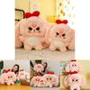 Bear Plush Toy Rabbit Stuffed Animal With Long Fur For Girls' Sleepover Fun**