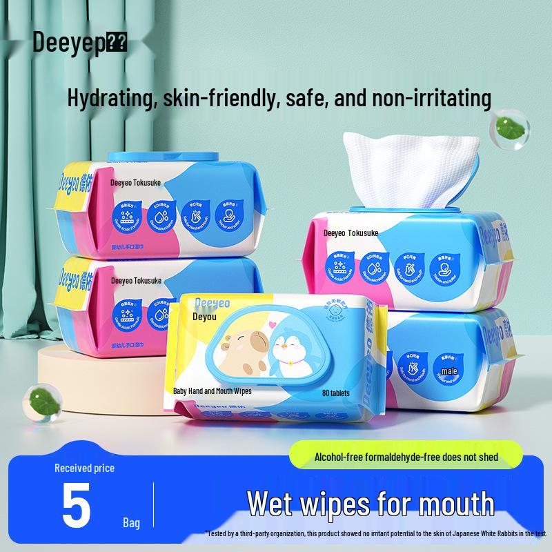 Deyou Baby Hand & Mouth Wipes: 400-Count Household Pack for Newborns