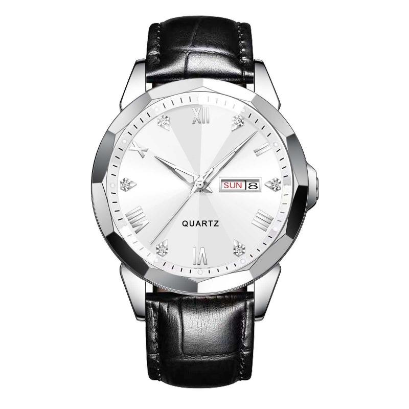 New Business Men's Watch Double Calendar High-end Quartz Men's Watch Fashion Multi-function Watch Non-mechanical Watch