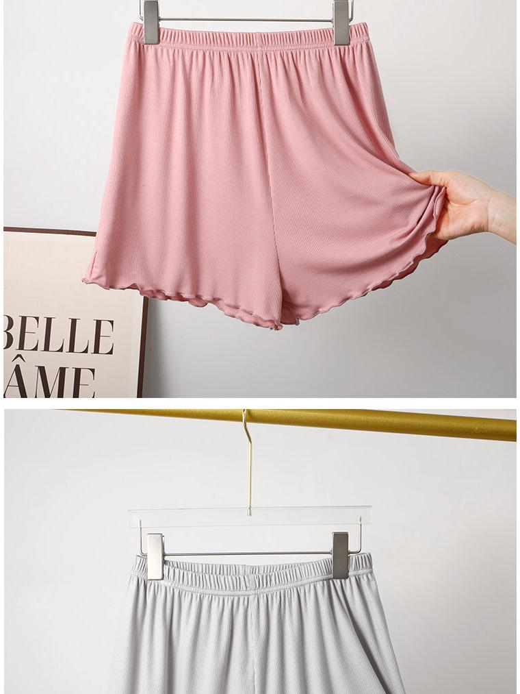 Damen High Waist Bambus Baumwolle Rüschenshorts - Übergröße, Lässig, Weites Bein, Sommerbekleidung
