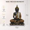 New Limited Edition 25 Centimetre Meditating Sitting Buddha Idol Statue showpiece Home Decor Decoration Items for Living Room and Gifts