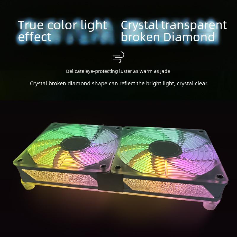 Silent USB 5V 12CM Axial Flow Cooling Fan for Radiators, Routers, Chassis, and Set-Top Boxes