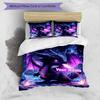 3PC Custom Name Purple Dragon Fantasy Bedding Set Duvet Cover Closure Includes 1 Duvet Cover & 2 Pillowcases for Bedroom