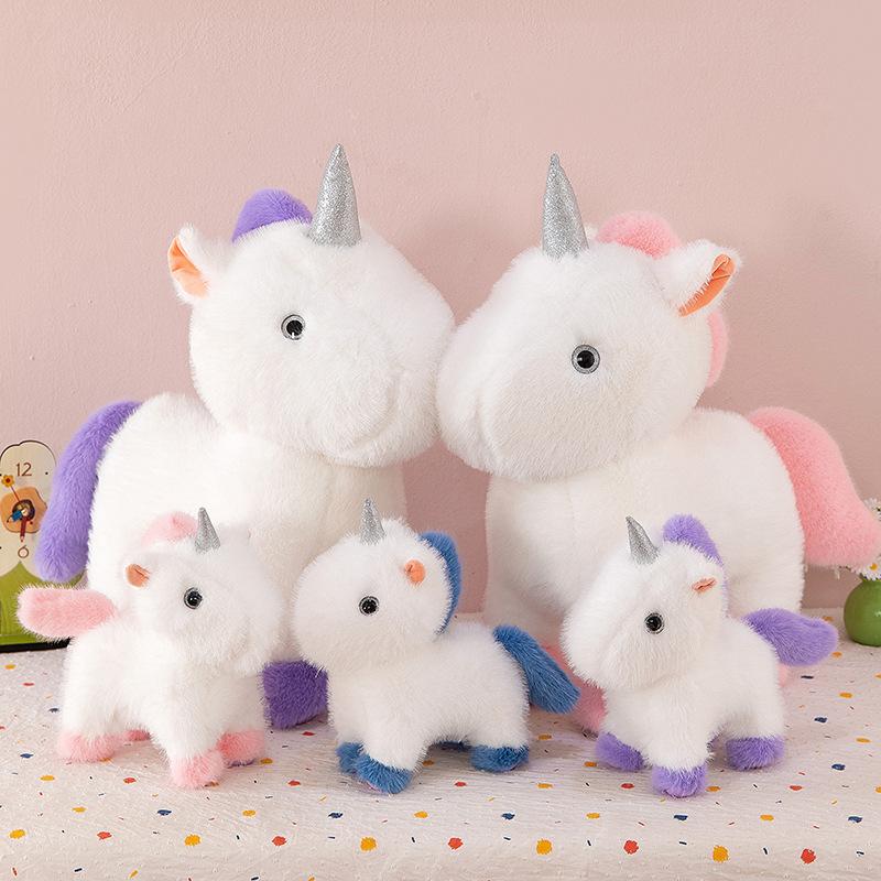 New Cute Unicorn Doll Plush Toy Pony Doll Girl Comforting Rag Doll Birthday Gift
