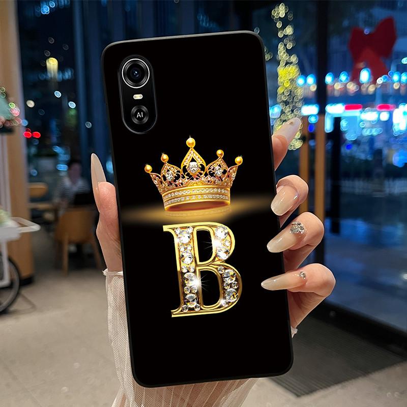 Superior Fashion Couple Soft Silicone Black Phone Case For ZTE Blade A31 Case Shockproof Crown Letter Pattern Shell