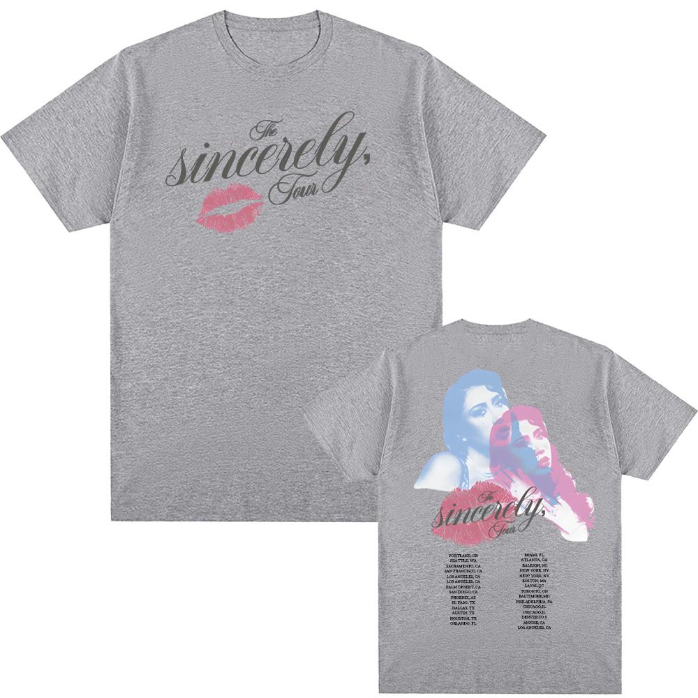 Tricou cu gât rotund Sincerely Tour 2025 Nou Topuri Kali Uchis Vară Hip Hop 100% Bumbac Tricou Calitate Înaltă Retro Gât Rotund Tricou