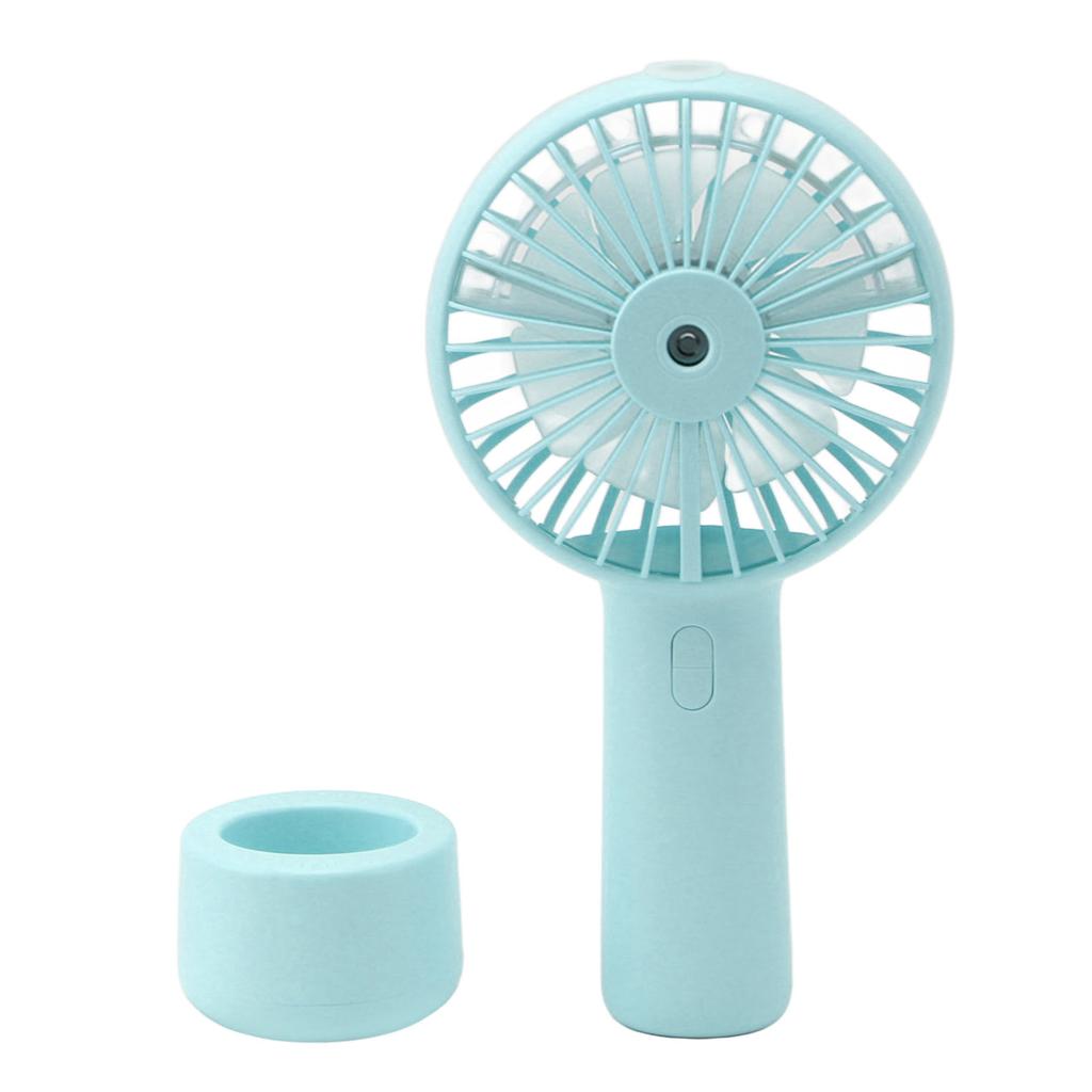 Handheld Misting Fan Quiet 2000mAh 3 Wind Speed 2 Spray Mode 7 Turbine Blades USB Personal Mister