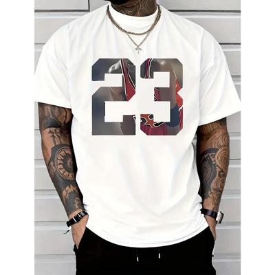 Unisex 23 Grafikdruck T-Shirt