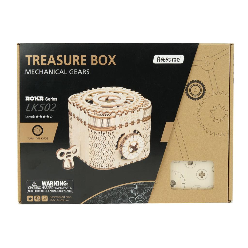 ROBOTIME 3D Wooden Puzzles for Adults, Treasure Box 3D Puzzle Mechanical Ring Box, Gift Choice Hobbies for Brain Teasers Enthusiasts