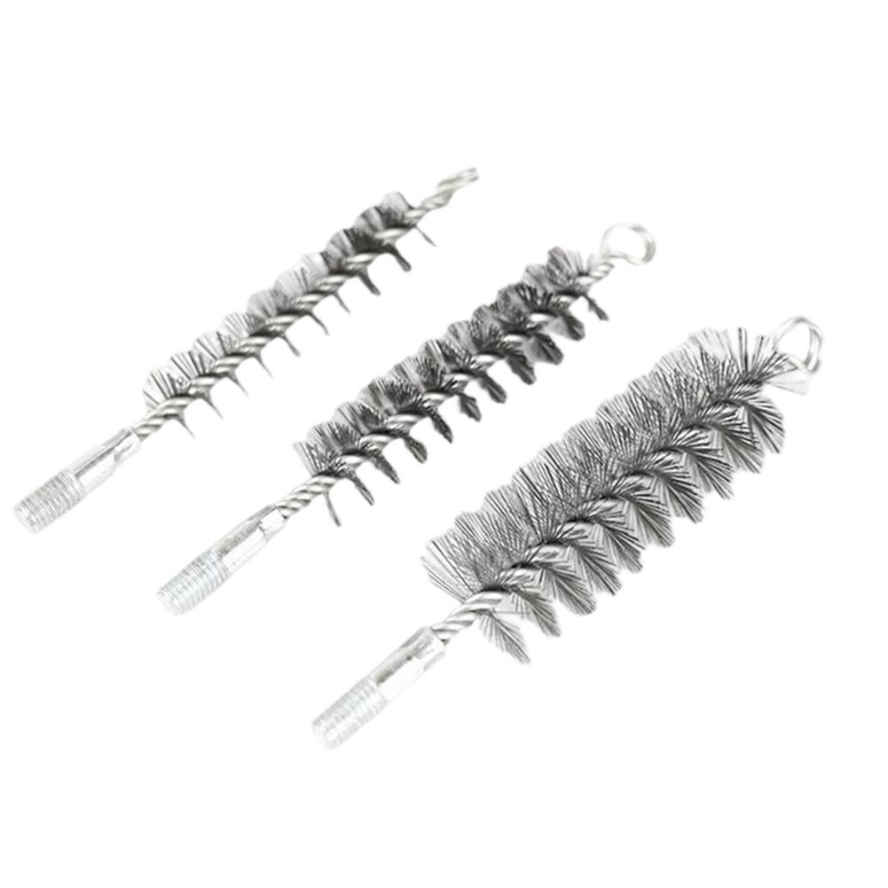 Chimney Brush Set 0.3mm Steel Wire Bristles for Furnace Pipe Cleaning Includes 3/5/8cm and 3/5/8/10cm Variants