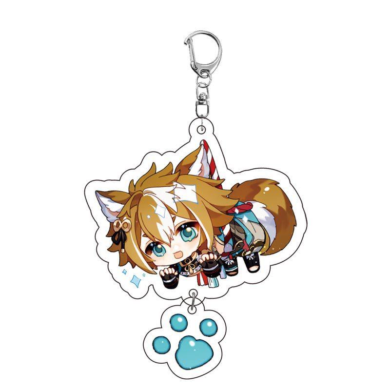 Game Keychains Acrylic Figure School Bag Keychian Holder Key Ring For Children Girl Men Accessories