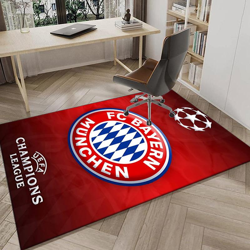 Munich FC Crest Printed Area Rug for Office, Chair Rug, Decorative Carpet Floor Mat, Large Size Fan gifts Christmas gifts