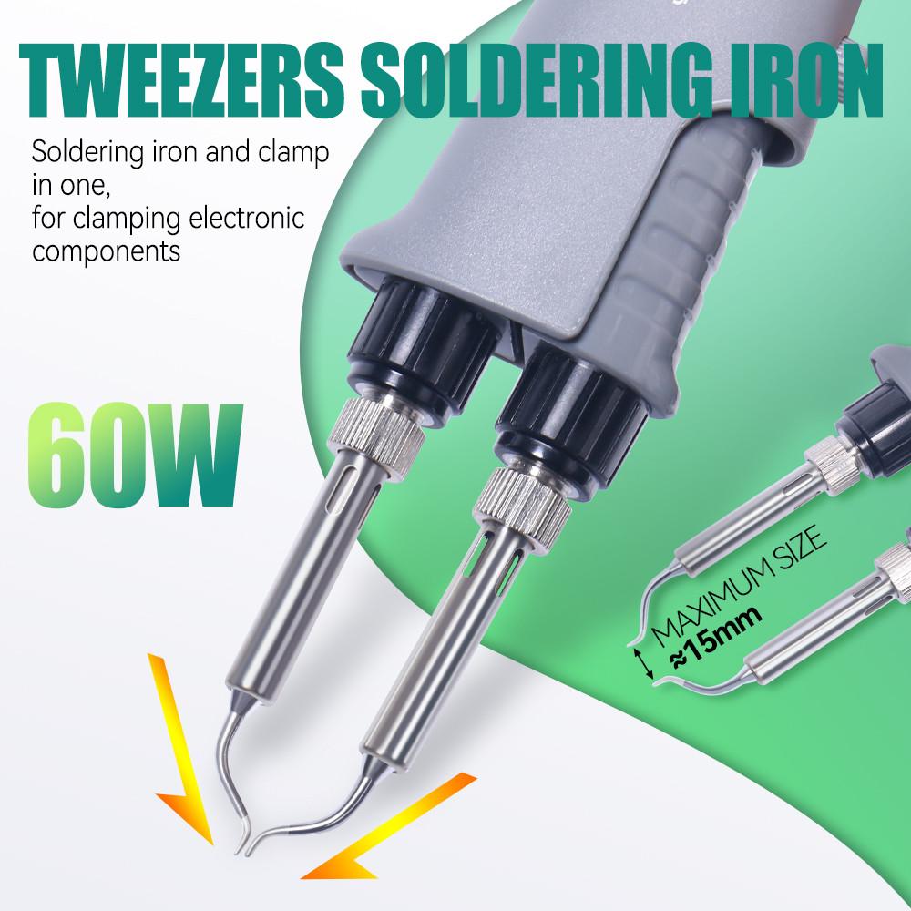 938D Portable Tweezers Soldering Station 120W Soldering Iron Station Chip Desoldering Tools Set SMD Welding Equipment
