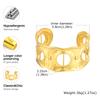 Retro Luxury Cuff Bracelet for Women,Stainless Steel Simulated Silk Printed Silk Scarf Open Bracelets, Exaggerated Jewelry Gift