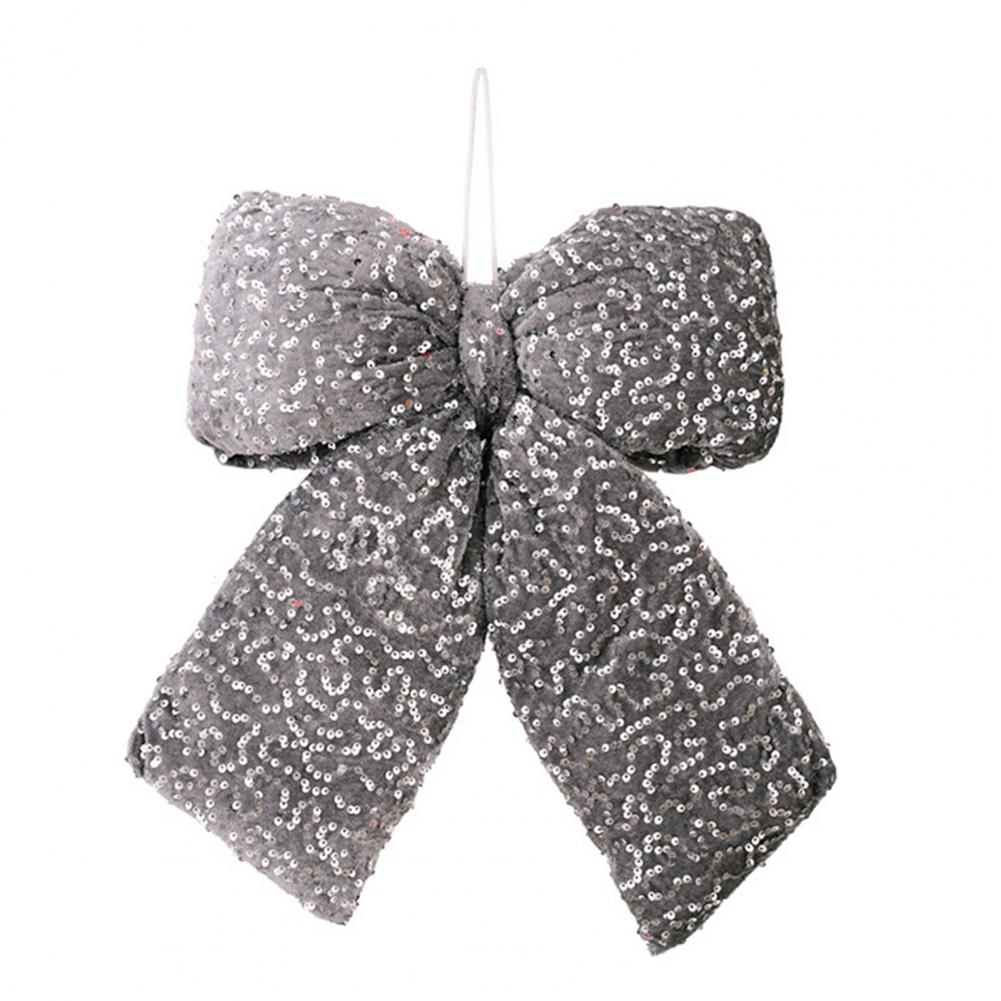 Velvet Christmas Bows for Gifts Wire Fastener Bows Elegant Velvet Christmas Bows for Xmas Tree Wreaths Sparkling Sequins Decor