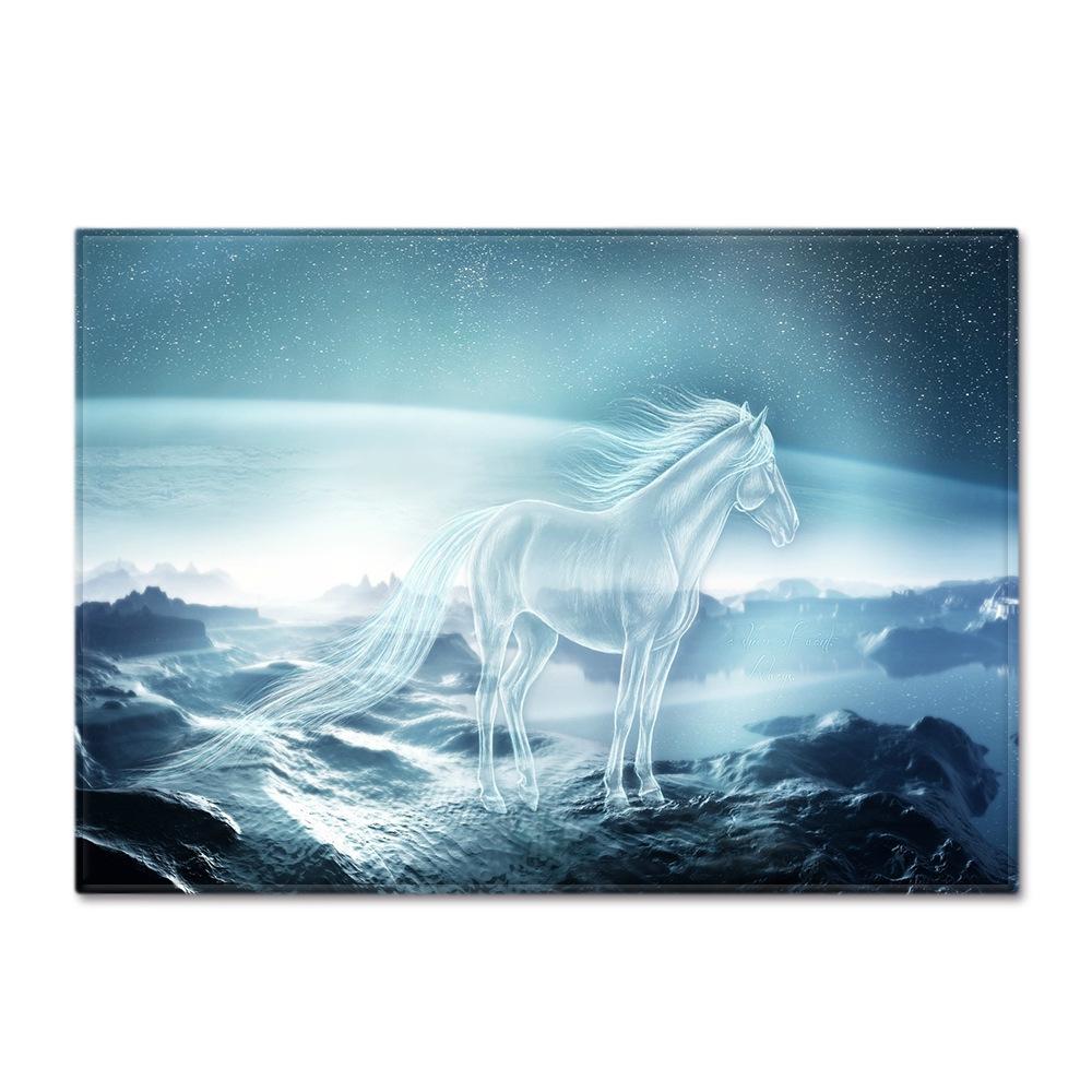 Modern Decor 3D Horses Pattern Carpet Sofa Area Rug Anti-slip Mats Bedside Kitchen Rugs Children Play Carpets for Living Room