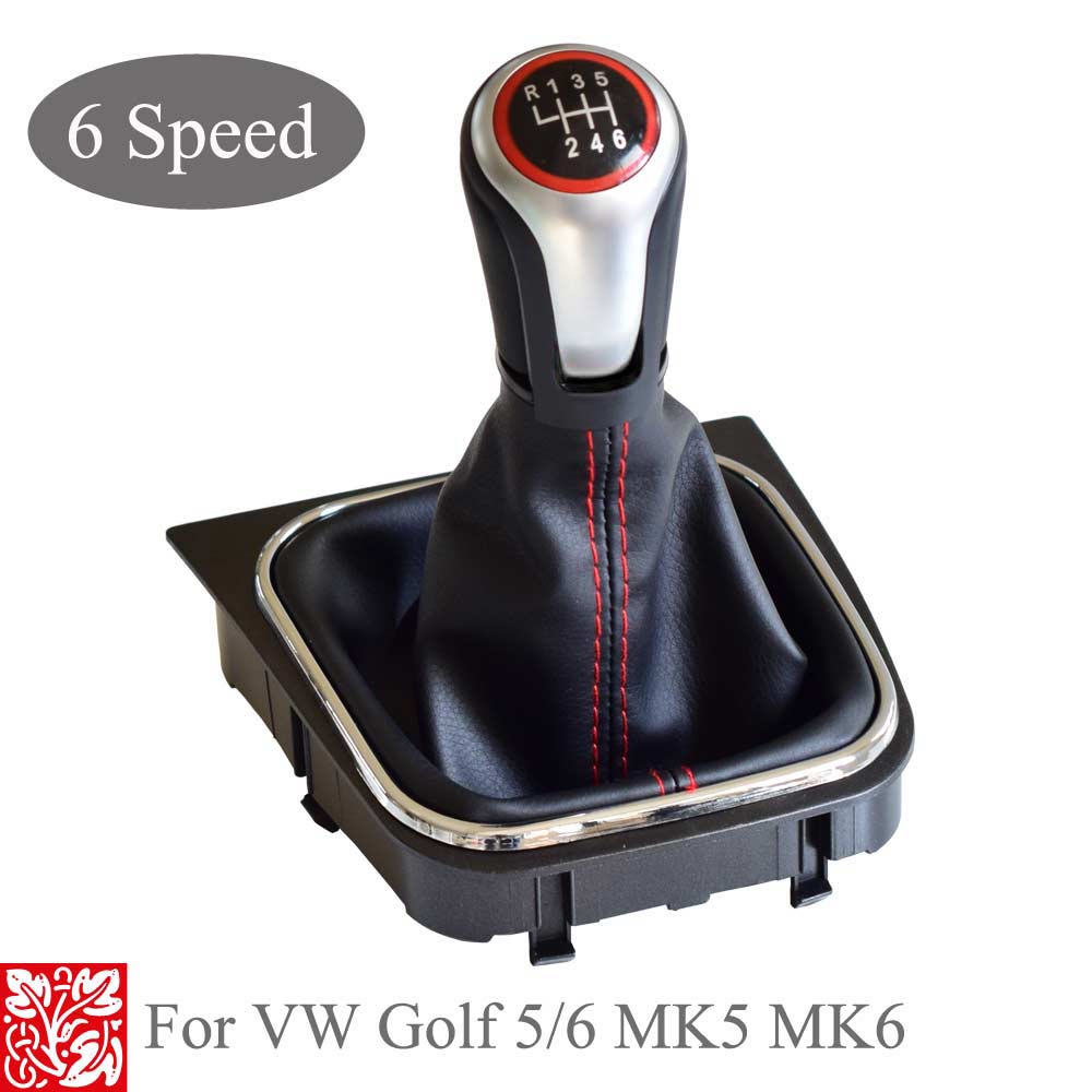 5 6 gang Manuelle Auto Shifter Boot Schaltknauf Kopf Hebel Zubehör Für VW Volkswagen Golf 5/6 MK5/6 scirocco(2009) Octavia