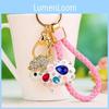 Elegante Chaveiro de Ovelhinha com Detalhes de Strass Coloridos Perfeito Para Presentes de Mulheres