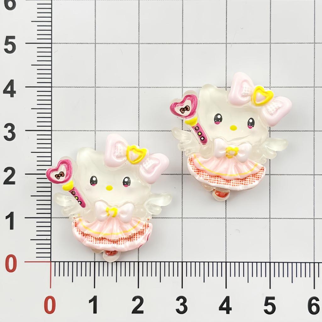 Sanrio Cartoon DIY Luminous Resin Accessories: Cream Glue Handmade Hair Clip, Keychain, Refrigerator Magnet, Phone Ornament.