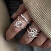 BF CLUB 925 Sterling Silver Rings For Women Open Minimalist Retro Chain Ring Creative Anillos Bague Fine Jewelry