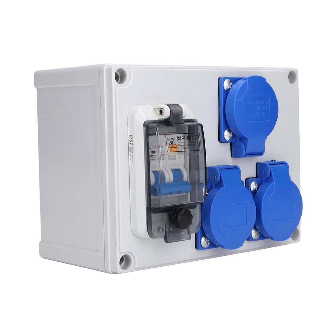 Priza de perete Dublă Priza Germană Cutie Receptacul 200?250V cu RCD 230V 40A 1P+N