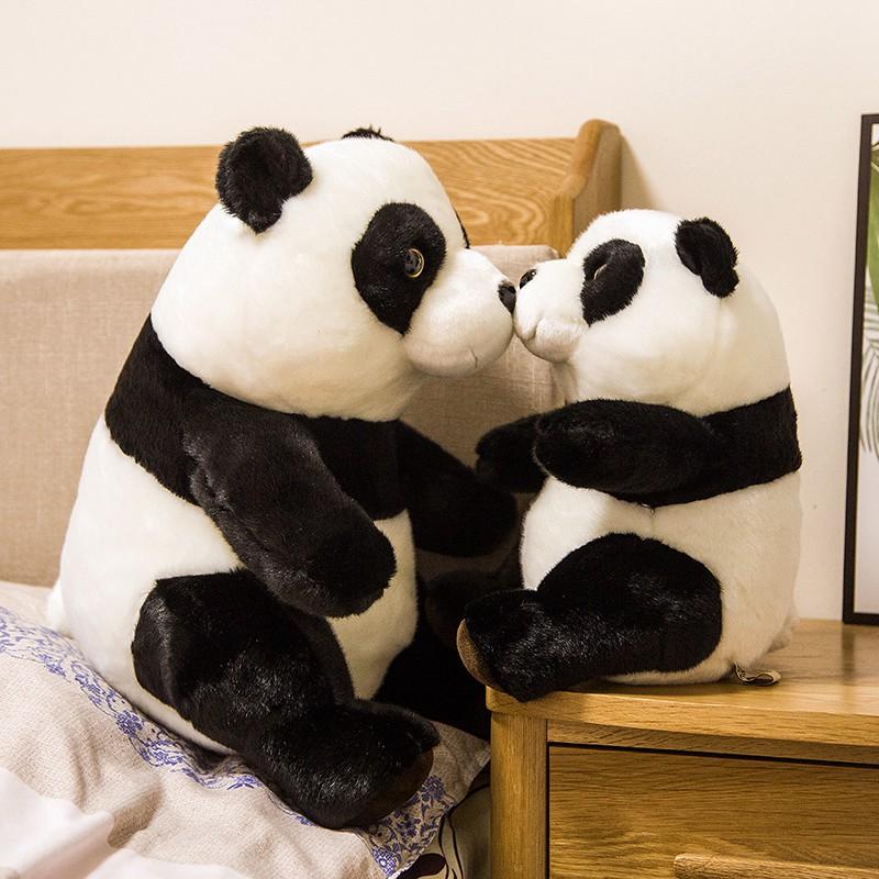 Jucărie de pluș Panda nou-născută, moale, umplută, simulare animală de desene animate, ursuleț, papusa, decor acasă, cadou de ziua de naștere pentru fete și copii