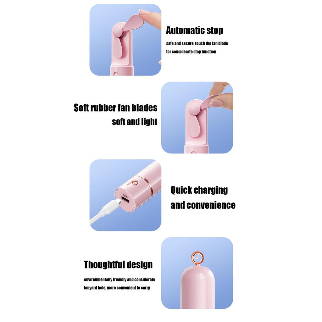 Portable Fan Small Fan Portable Power Bank Electric Cooling Device For Women Men Small Size For Vacation Trip Hiking Outdoor