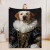 Pet Dress-Up Costume Blanket - Custom Funny Pet Outfit Photo Throw Soft Flannel Couch Decor for Pet Lovers Best Birthday Gift
