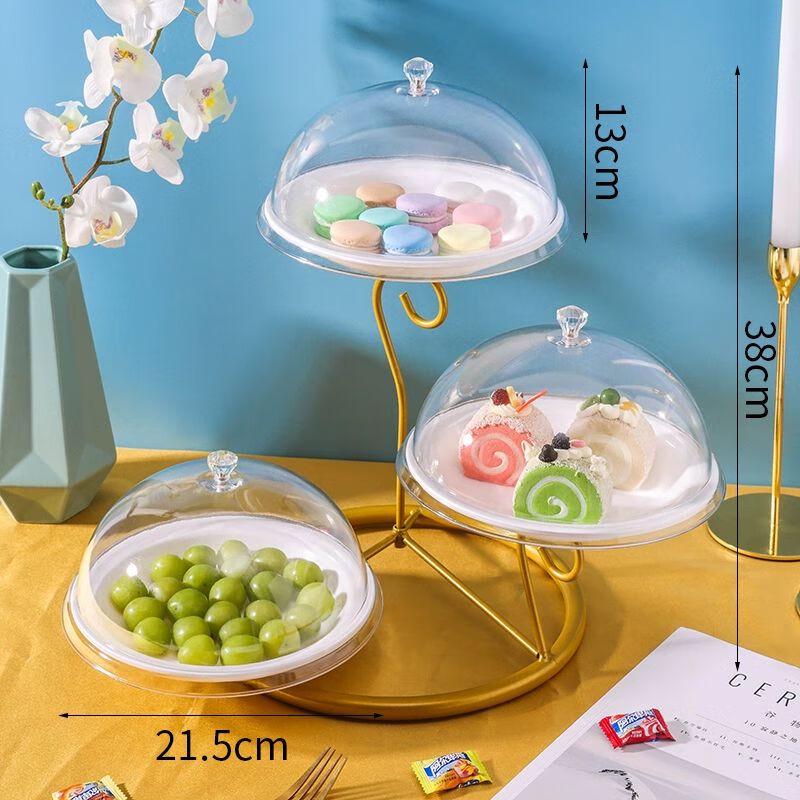 Divided Acrylic Food Display Tray with Lid