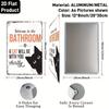 2D Flach, Lustiges Metallschild "Willkommen im Badezimmer Katze" - Vintage 12x8 Zoll Humorvolle Wanddekoration "Katze wird sich Ihnen bald anschließen"