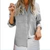 Women's Long Sleeve Tops Stylish Button Down Casual Blouse Shirt T-shirt For All Seasons