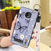 Ring Wristband Phone Case For MOTO Z4 Play Oil Painting Fashion Design Kickstand Anti-knock Back Cover Anti-dust Lanyard