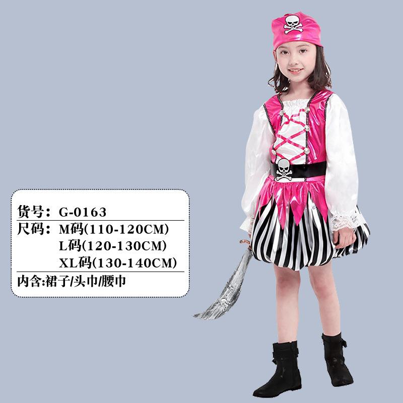 Halloween cos costumes children pirate clothes party costumes caribbean pirate captain jack dress up