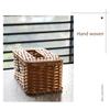 Tissue Dispenser Decorative Rattan Napkin Holder Easy Install Paper Towel Container for Living Room Bedroom Decoration