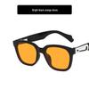 William Chan Style 2022 Korean Square Sunglasses with Paperclip Buckle Decoration