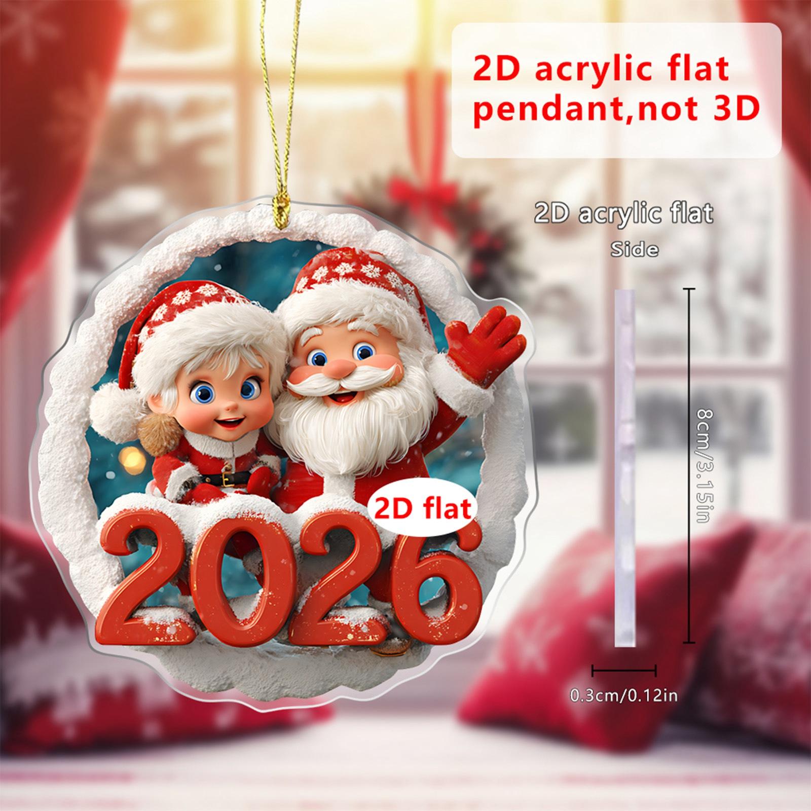 

Рождественские декоративные подвески, Клаус и сани, Праздничные подвески, Украшения для рождественской елки One Size