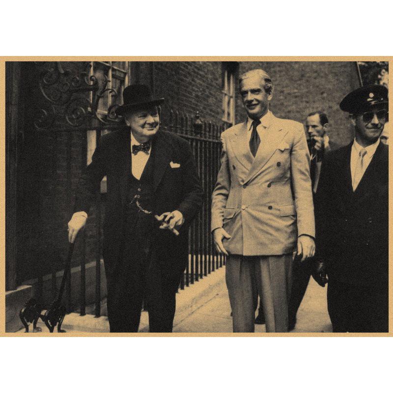 Großes inspirierendes Winston Churchill Retro Kraftpapier Poster für die Wanddekoration im Studentenwohnheim