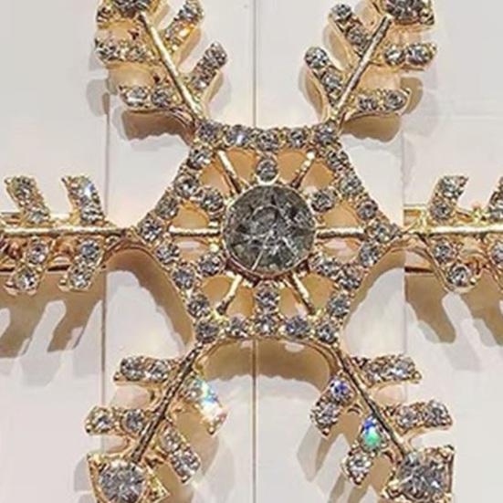 Hair Clip Stylish Hairpin Sparkling Snowflake Design Women Girls Daily Wear Hair Clamp Weddings Christmas Ornaments