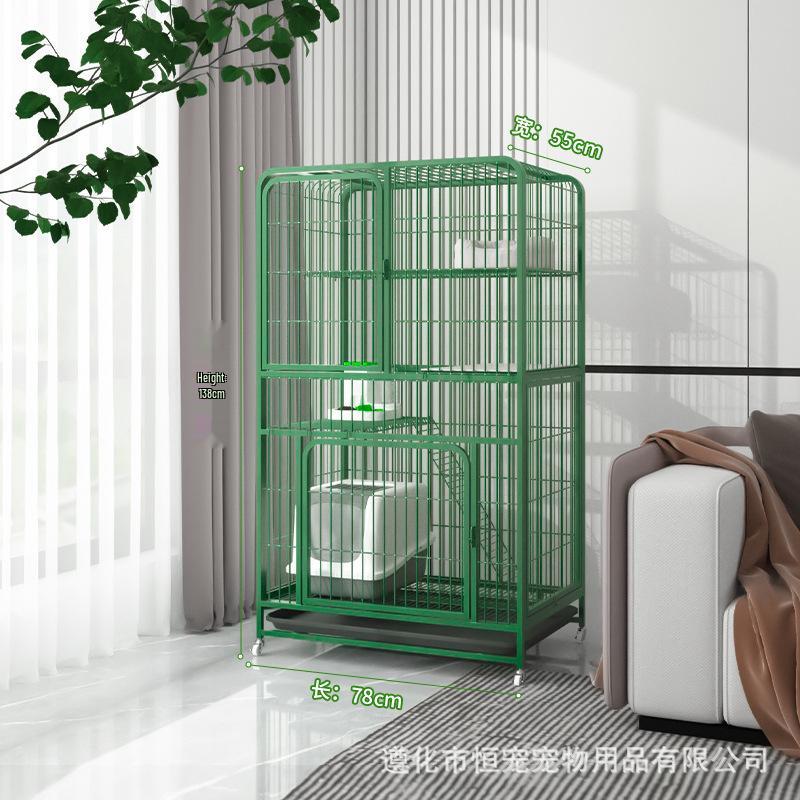 Extra-Large Multi-Layer Indoor Cat Villa with Integrated Toilet