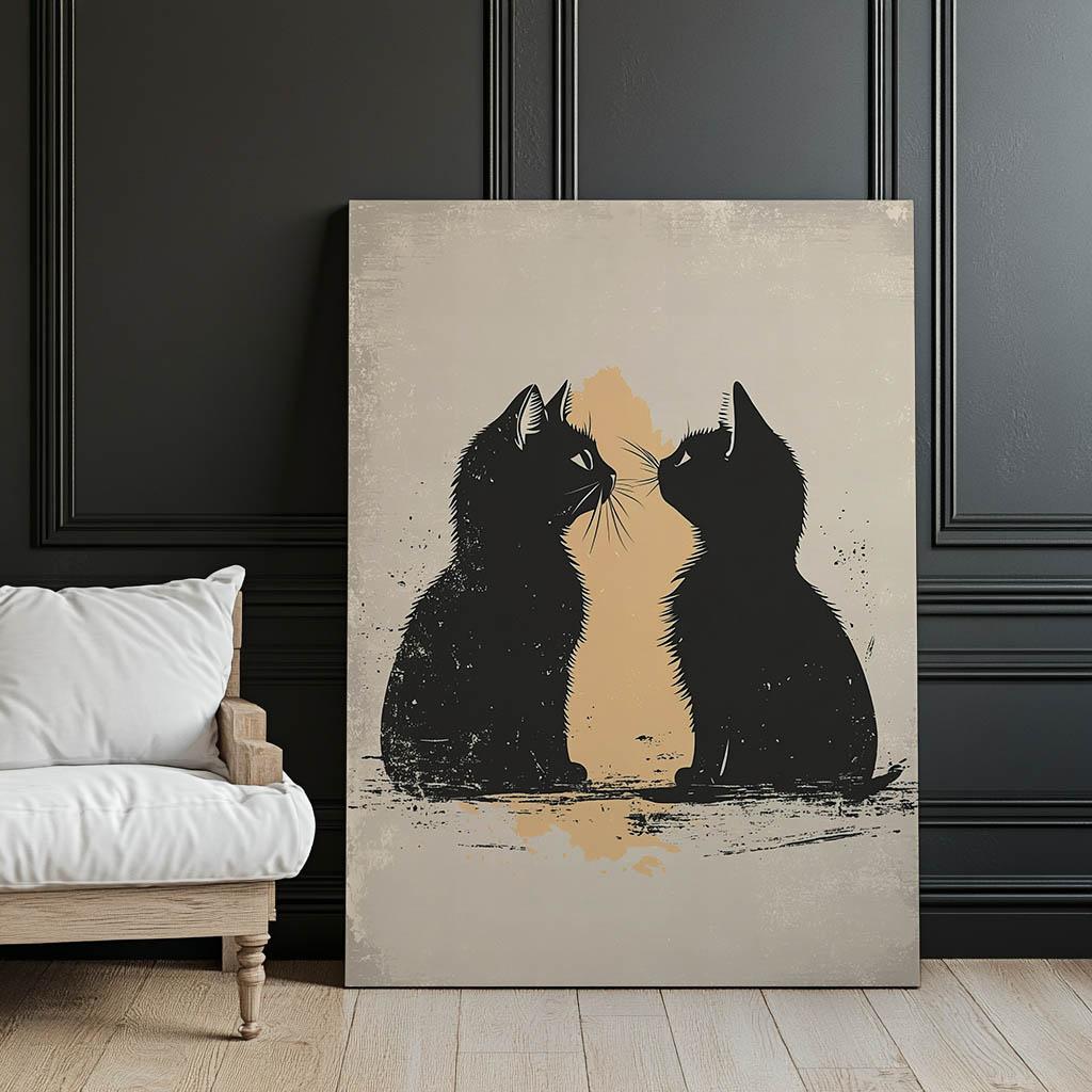 Love In Cat Style Love In Cat Style, 40X50 Cm, Unframed, Matte Paper 230 Gsm