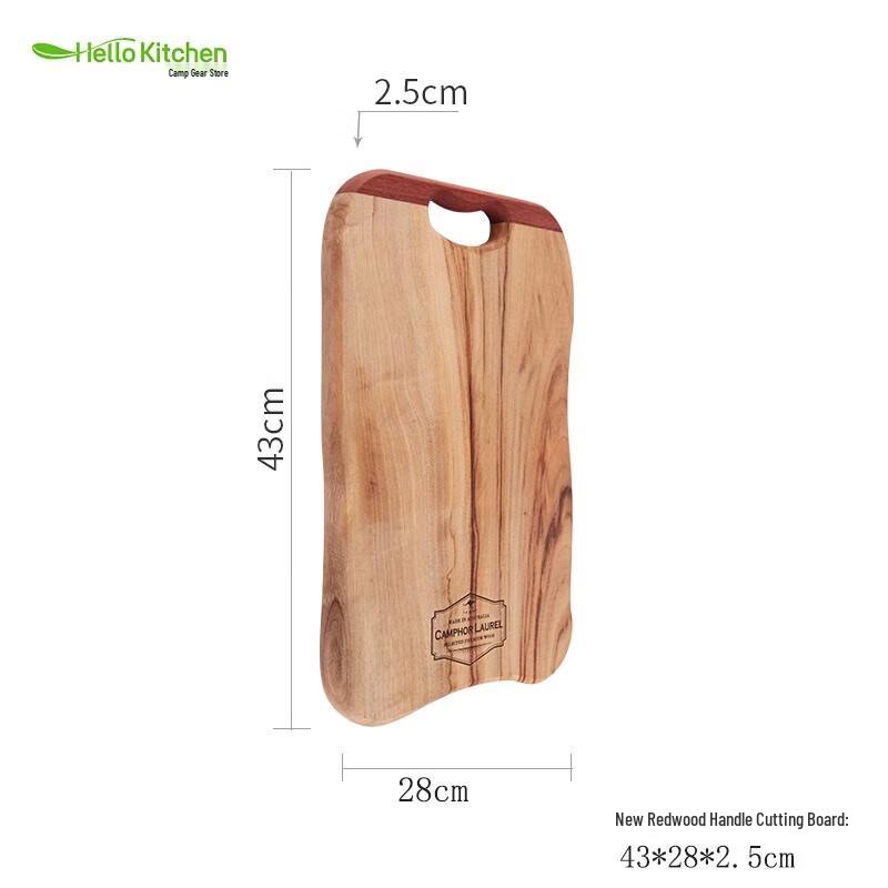 Hello Kitchen Australian Camphor Wood Cutting Board with Mahogany Handle