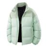 Unisex Winter Padded Cotton Jacket Thick Warm Loose Fit Stand Collar Casual Outerwear Men Women