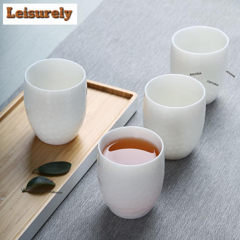 111ml Sheep Fat Jade Porcelain Honeycomb Teacup Antique Tea Bowl Tea Pair Tea-tasting Meditation Cup Jianzhan Master Cups Cafes
