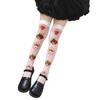 Calze rosa da principessa Lolita sopra il ginocchio con stampa fiocco d'amore calze da ragazza estive sottili per festa appuntamento cosplay