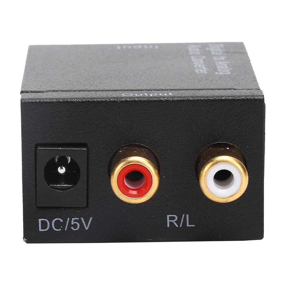 Digital til Analog Lydkonverter USB Svart Aluminiumslegering Adapter DC 5V 1A