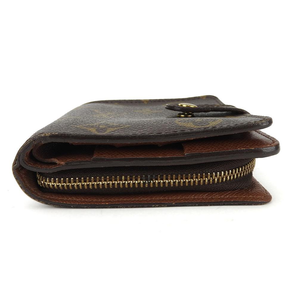 Used LOUIS VUITTON Bifold Wallet Compact zip M61667 Monogram Brown Brown Everyday use