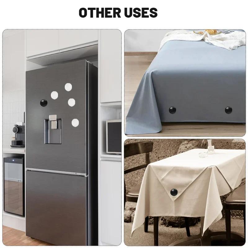10/1PC Strong Magnetic Curtains Weights Windproof Shower Curtain Liner Weights Reusable Fridge Tablecloth Curtains Magnet Button
