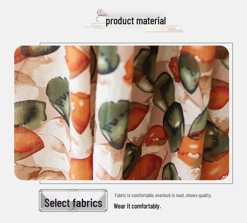 2026 Summer Cotton Linen Patchwork Long Dress with Slimming Loose Fit and Large Hem Skirt